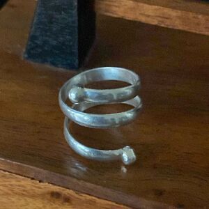 Sterling silver coil ring